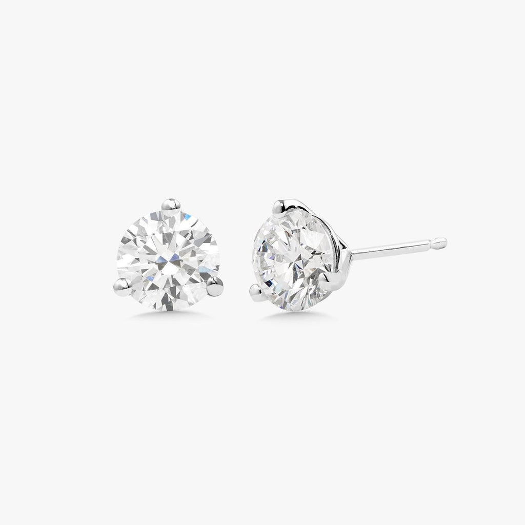 TriaLuxe 50 – 3 Prong Solitaire Stud Earrings