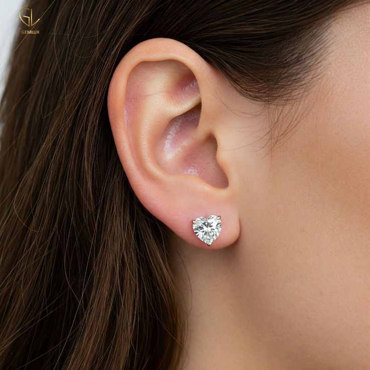 Veloura Heart Solitaire Earrings