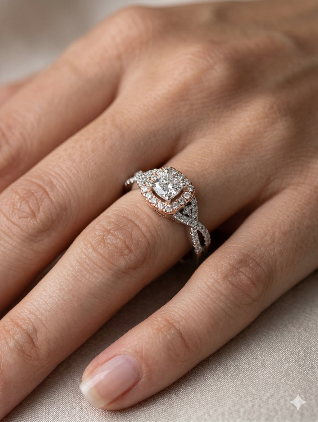 The Diamond Halo Infinity Ring.